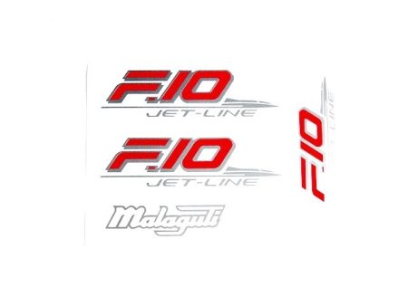 DECAL SET F10 /RED-SILVER/