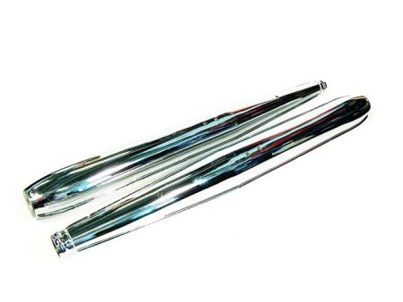 MUFFLER CHROME /PAIR/ JAWA 350 6V