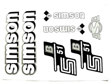 DECAL SET B51 /WHITE-SILVER/