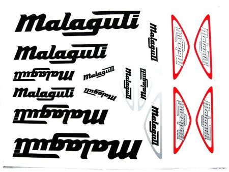 DECAL SET MALAGUTI /BLACK-SILVER/