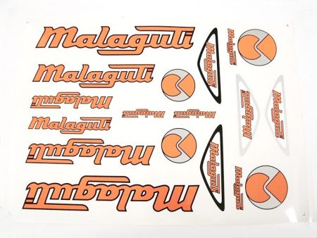 DECAL SET MALAGUTI /RED-SILVER/