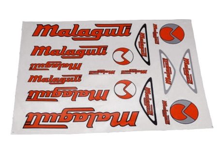 DECAL SET MALAGUTI /RED-SILVER/