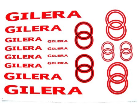 DECAL SET GILERA /RED-SILVER/