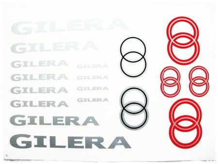 DECAL SET GILERA /SILVER-RED/