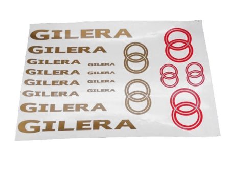 DECAL SET GILERA /GOLD-RED/