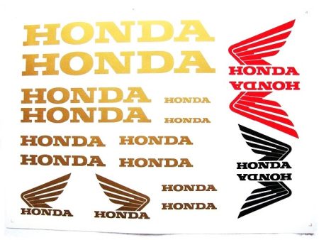 DECAL SET HONDA /GOLD/