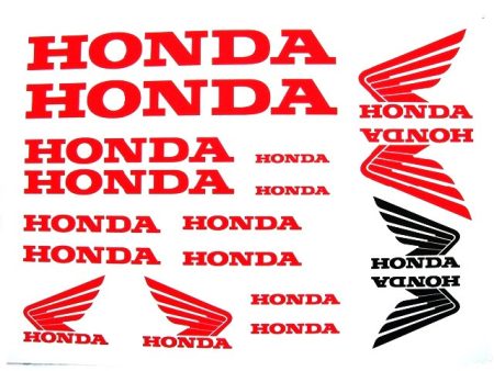 DECAL SET HONDA /RED/