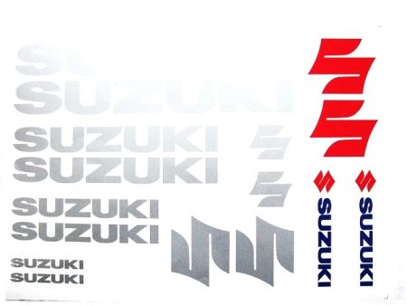 DECAL SET SUZUKI /SILVER/