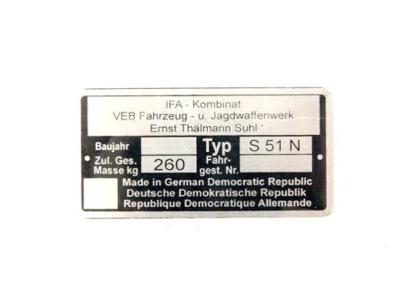 NAMEPLATE /S51N/