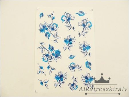 DECAL SET FLOWER BLUE