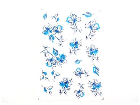 DECAL SET FLOWER BLUE